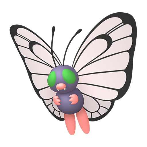 Butterfree — duży render postaci w wariancie shiny