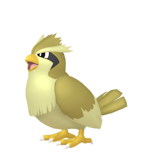 Pidgey — duży render postaci w wariancie shiny