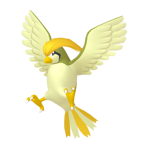 Pidgeotto — duży render postaci w wariancie shiny