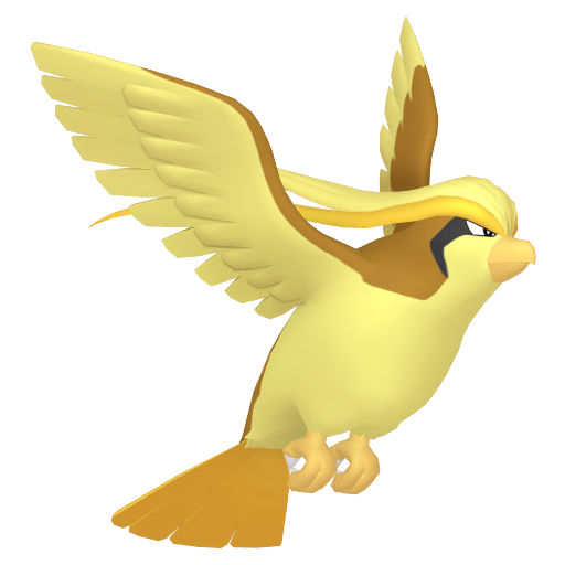 Pidgeot — duży render postaci w wariancie shiny