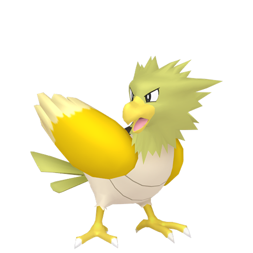 Spearow — duży render postaci w wariancie shiny