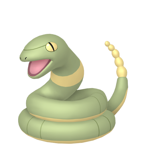 Ekans — duży render postaci w wariancie shiny