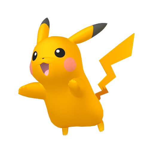 Pikachu — duży render postaci w wariancie shiny