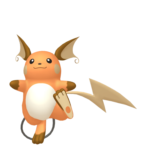 Raichu — duży render postaci w wariancie shiny