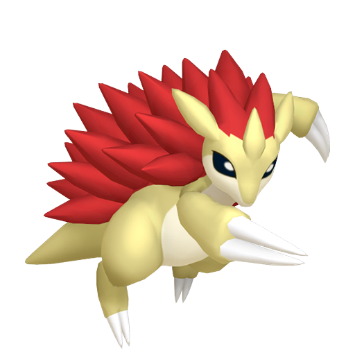 Sandslash — duży render postaci w wariancie shiny