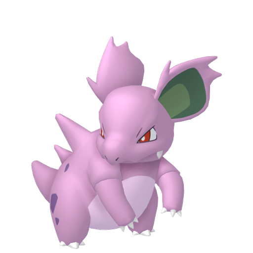 Nidorina — duży render postaci w wariancie shiny