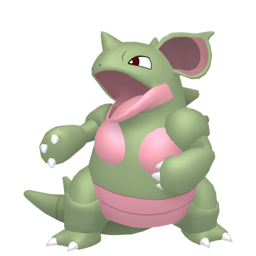 Nidoqueen — duży render postaci w wariancie shiny