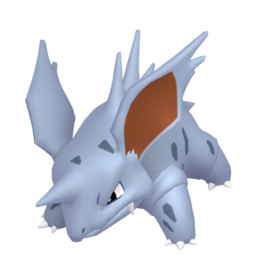 Nidorino — duży render postaci w wariancie shiny
