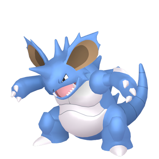 Nidoking — duży render postaci w wariancie shiny