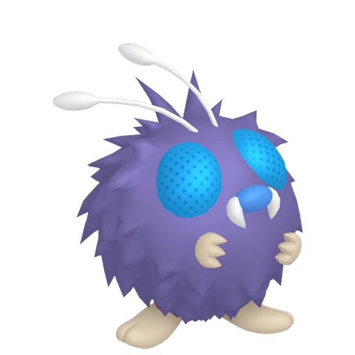 Venonat — duży render postaci w wariancie shiny
