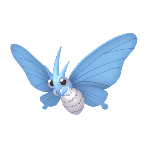Venomoth — duży render postaci w wariancie shiny