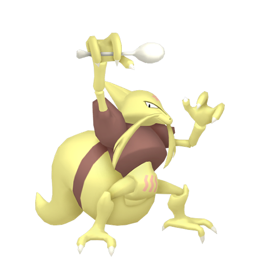 Kadabra — duży render postaci w wariancie shiny