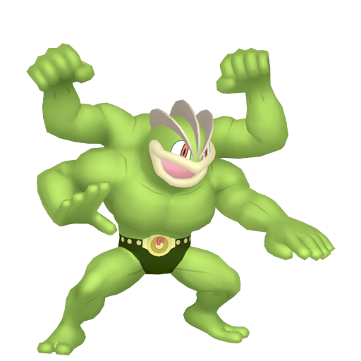 Machamp — duży render postaci w wariancie shiny
