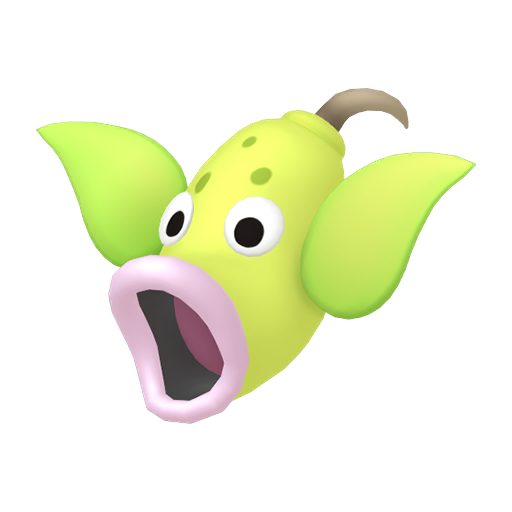 Weepinbell — duży render postaci w wariancie shiny