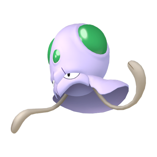 Tentacool — duży render postaci w wariancie shiny