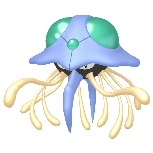 Tentacruel — duży render postaci w wariancie shiny