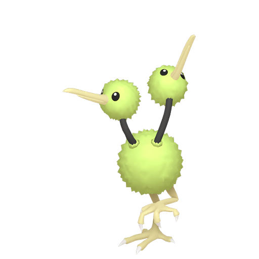 Doduo — duży render postaci w wariancie shiny