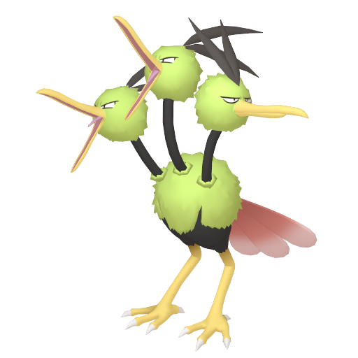 Dodrio — duży render postaci w wariancie shiny