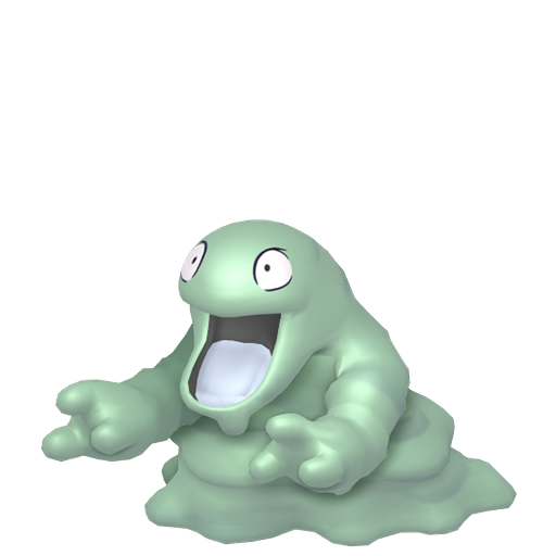 Grimer — duży render postaci w wariancie shiny
