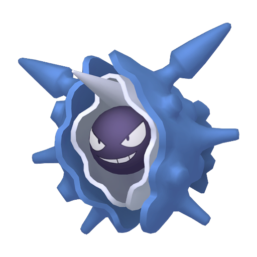 Cloyster — duży render postaci w wariancie shiny