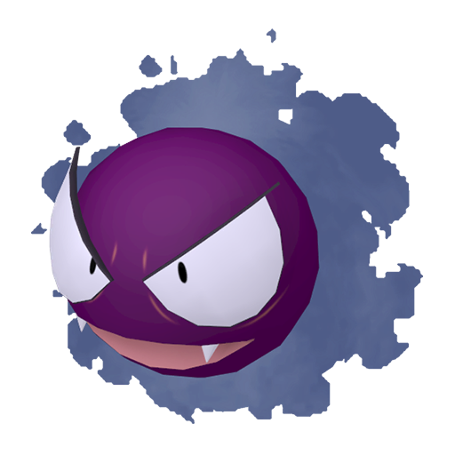 Gastly — duży render postaci w wariancie shiny
