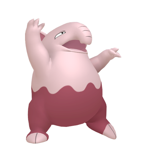 Drowzee — duży render postaci w wariancie shiny