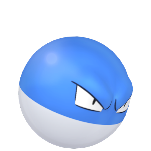Voltorb — duży render postaci w wariancie shiny