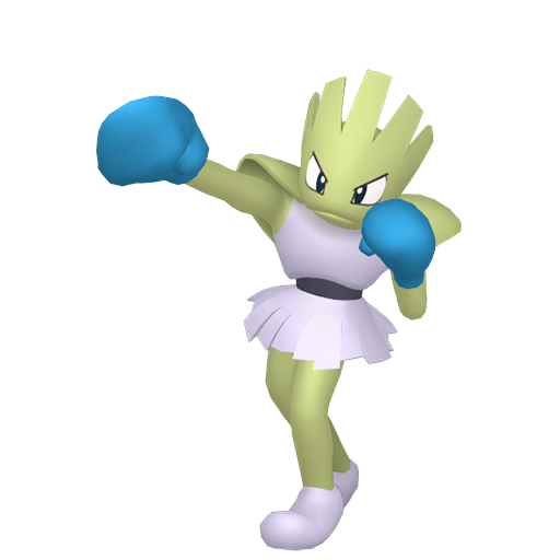 Hitmonchan — duży render postaci w wariancie shiny