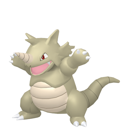 Rhydon — duży render postaci w wariancie shiny