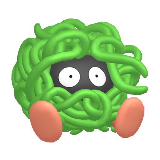 Tangela — duży render postaci w wariancie shiny