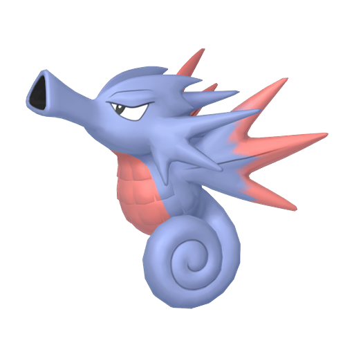 Seadra — duży render postaci w wariancie shiny