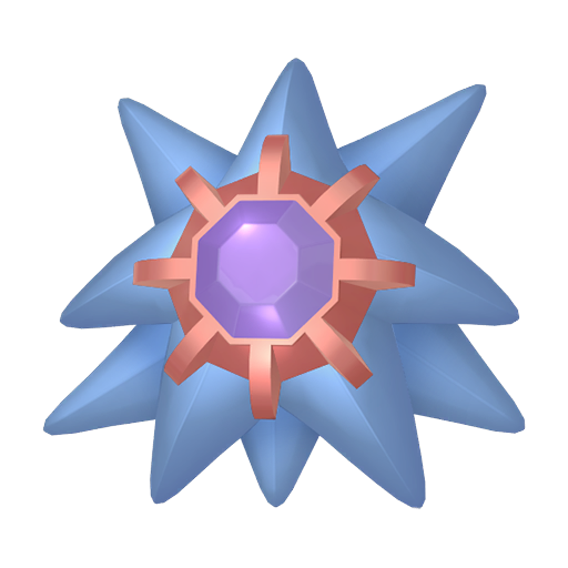 Starmie — duży render postaci w wariancie shiny