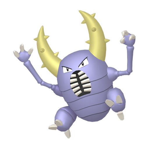 Pinsir — duży render postaci w wariancie shiny