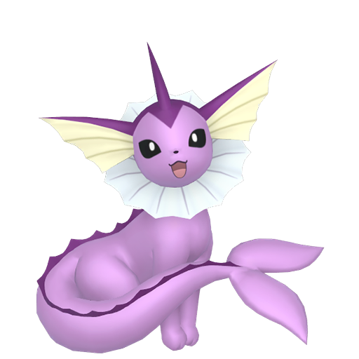 Vaporeon — duży render postaci w wariancie shiny