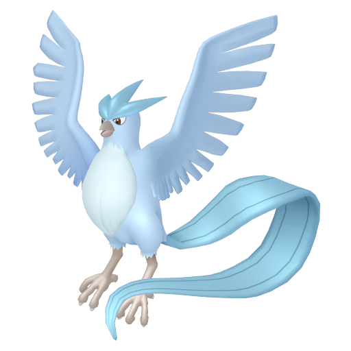 Articuno — duży render postaci w wariancie shiny