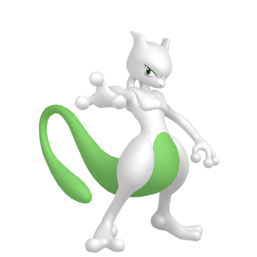 Mewtwo — duży render postaci w wariancie shiny