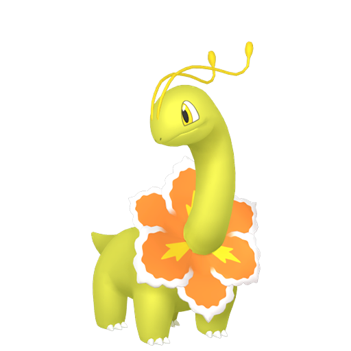 Meganium — duży render postaci w wariancie shiny
