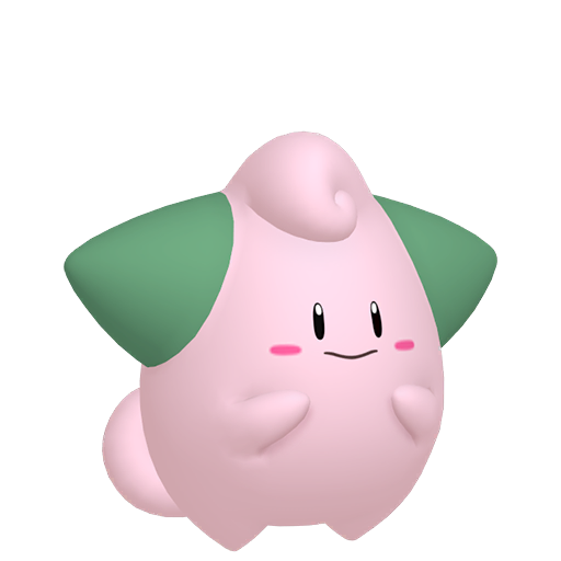 Cleffa — duży render postaci w wariancie shiny