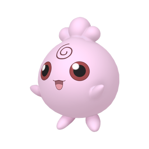 Igglybuff — duży render postaci w wariancie shiny