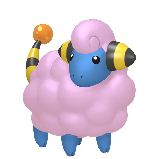 Mareep — duży render postaci w wariancie shiny