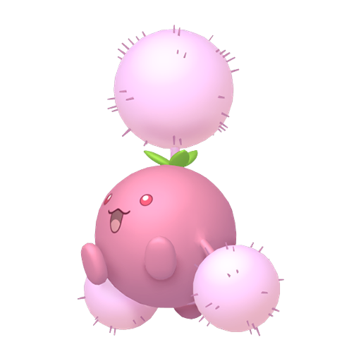 Jumpluff — duży render postaci w wariancie shiny