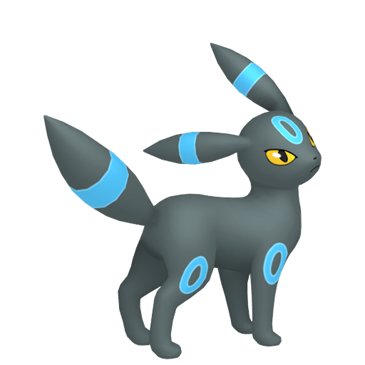Umbreon — duży render postaci w wariancie shiny