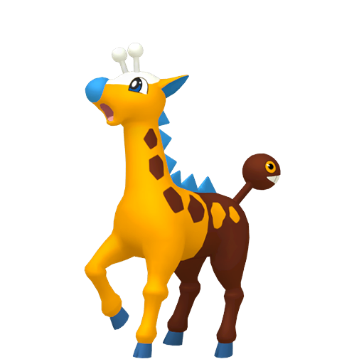 Girafarig — duży render postaci w wariancie shiny