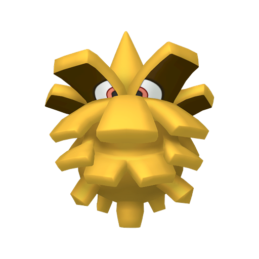 Pineco — duży render postaci w wariancie shiny
