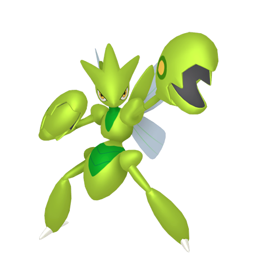 Scizor — duży render postaci w wariancie shiny