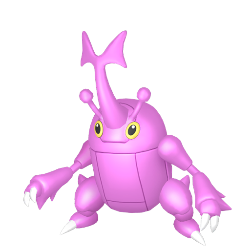 Heracross — duży render postaci w wariancie shiny