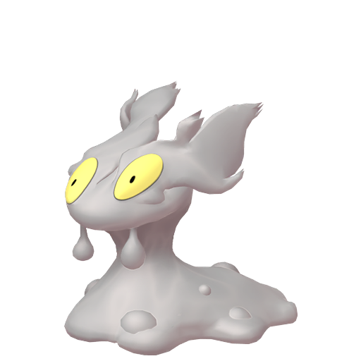 Slugma — duży render postaci w wariancie shiny
