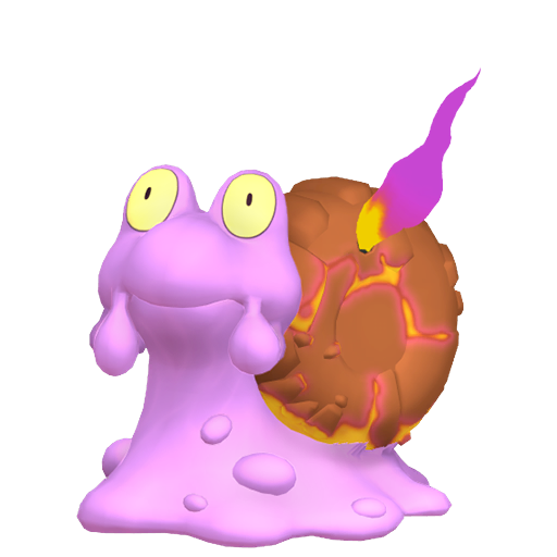 Magcargo — duży render postaci w wariancie shiny
