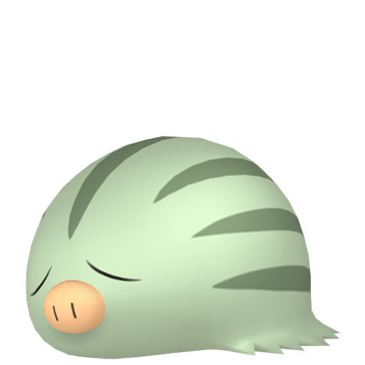 Swinub — duży render postaci w wariancie shiny