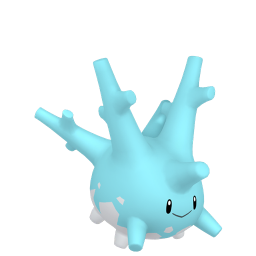 Corsola — duży render postaci w wariancie shiny